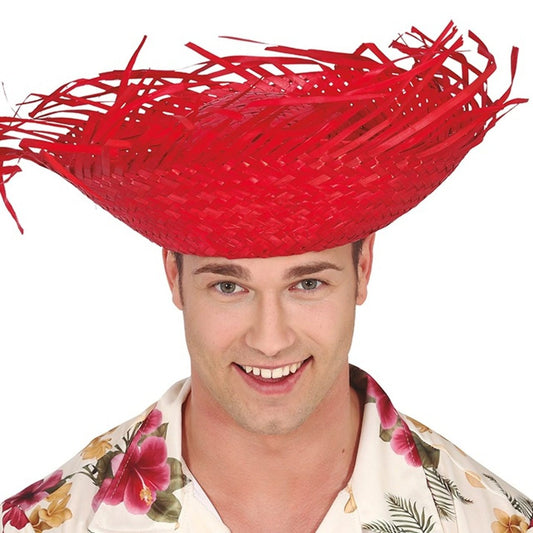 Cappello di paglia rosso
