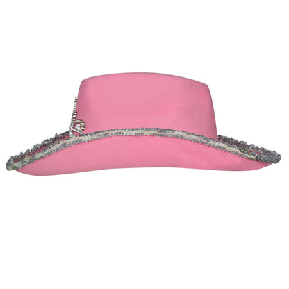 Cappello da Cowgirl rosa Corona per bambini