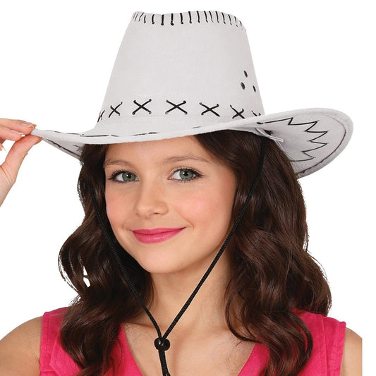 Cappello da cowboy bianco per bambino