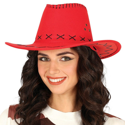 Cappello da cowboy rosso