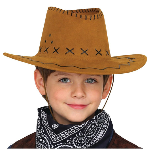 Cappello da cowboy marrone chiaro per bambini