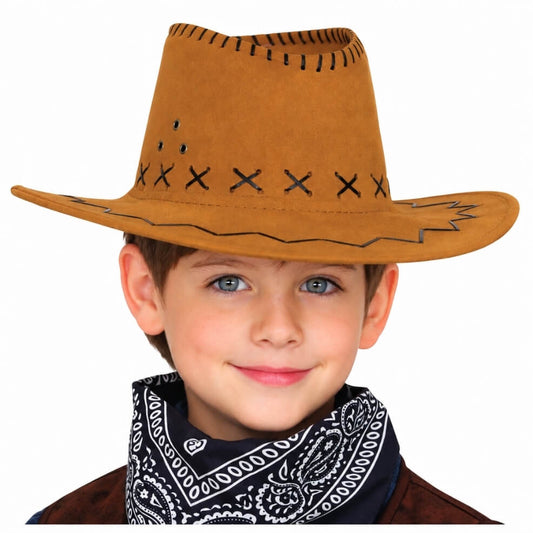 Cappello da Cowboy Marrone chiaro per bambini