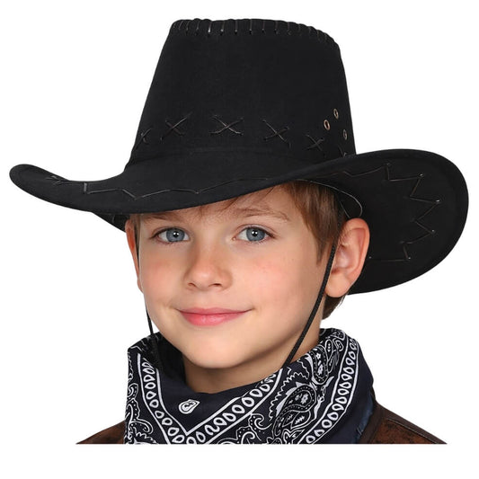 Cappello da cowboy nero per bambini