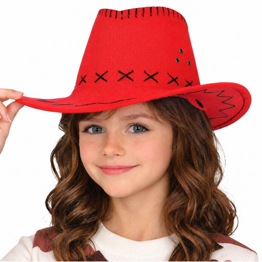 Cappello da cowboy rosso per bambini