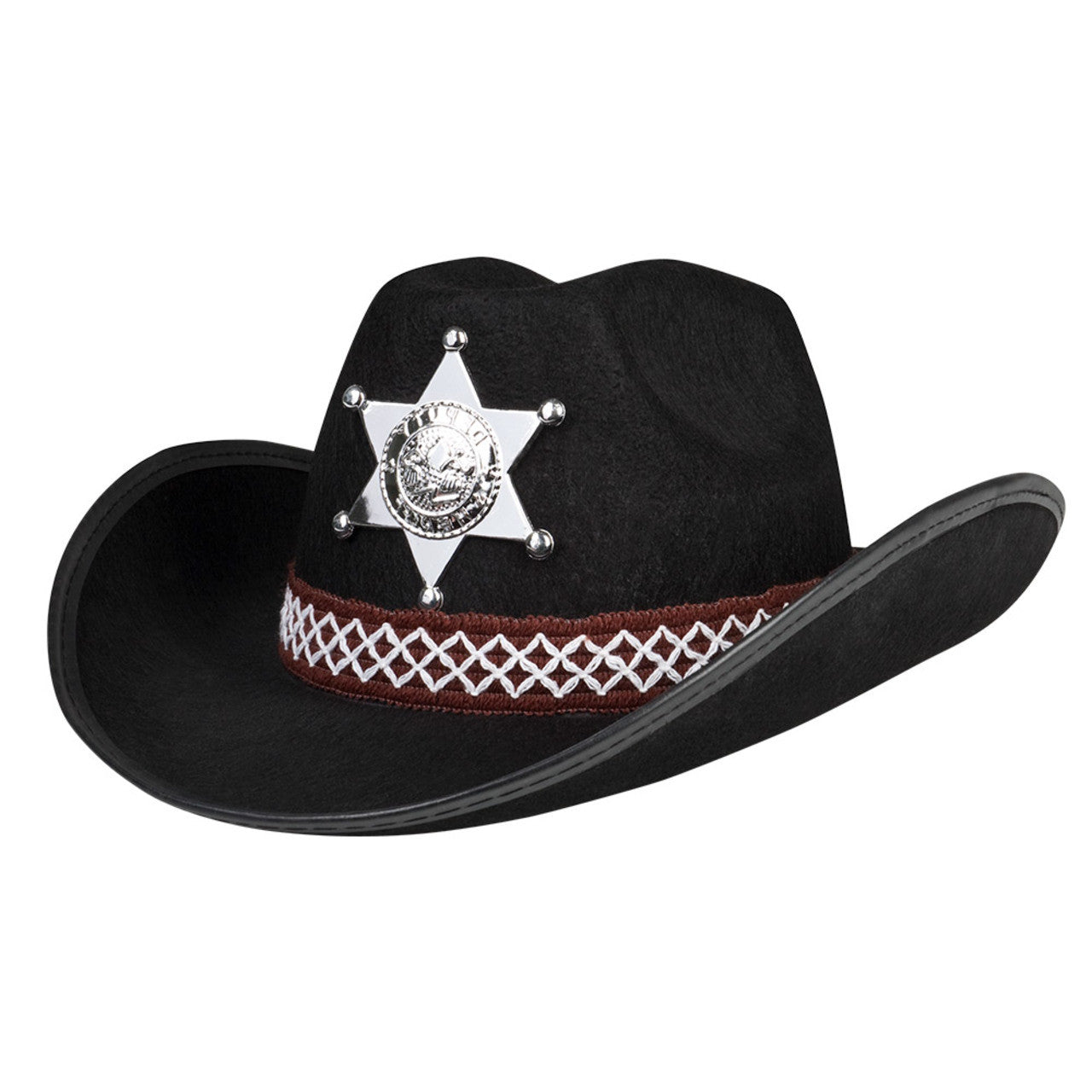 Cappello da cowboy sceriffo nero per bambini