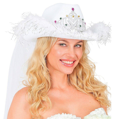 Cappello da cowboy con velo