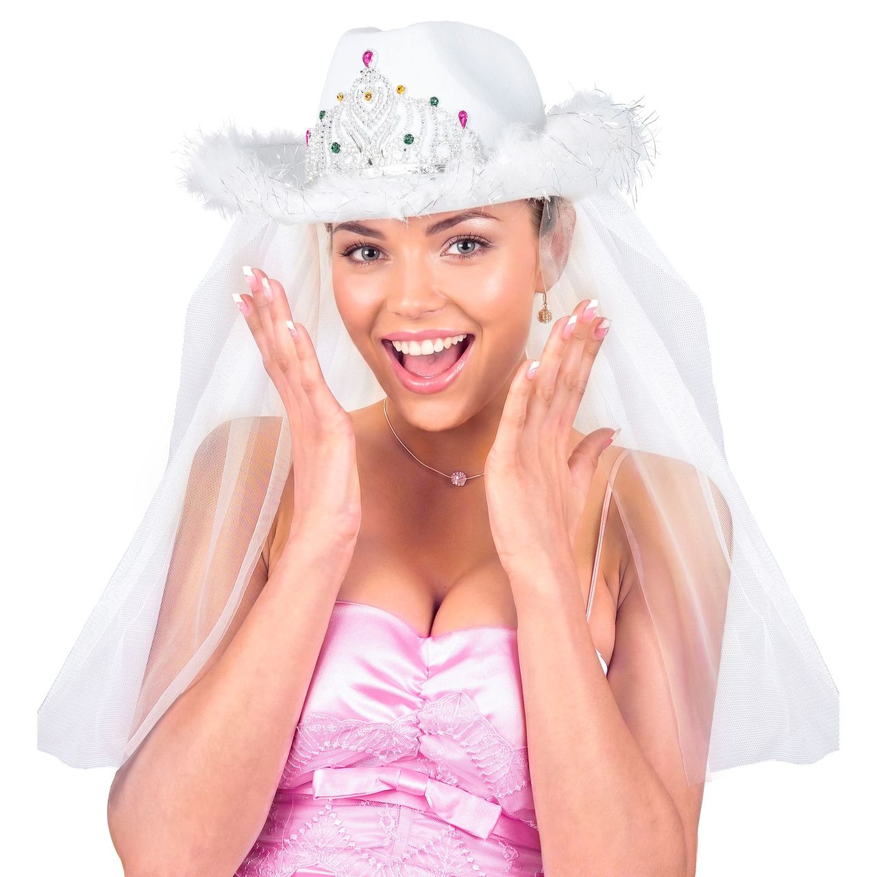 Cappello da cowboy con velo