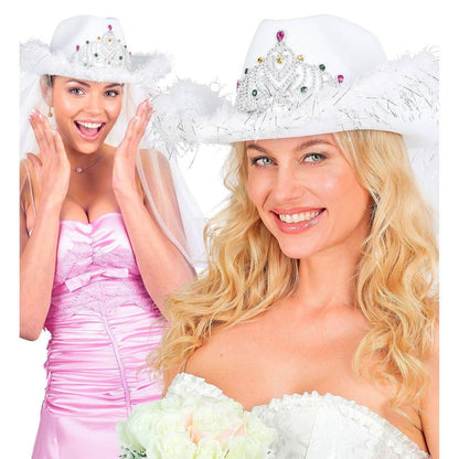 Cappello da cowboy con velo