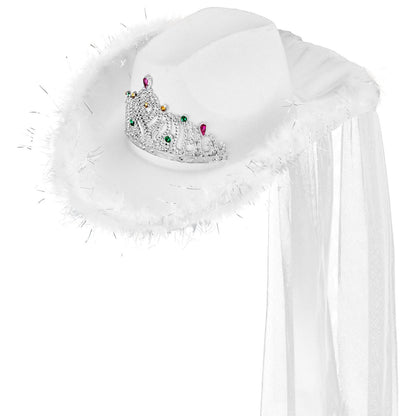 Cappello da cowboy con velo