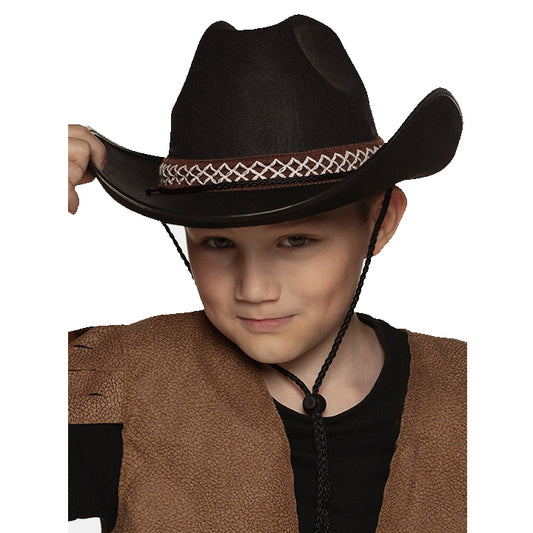 Cappello da cowboy nero per bambini