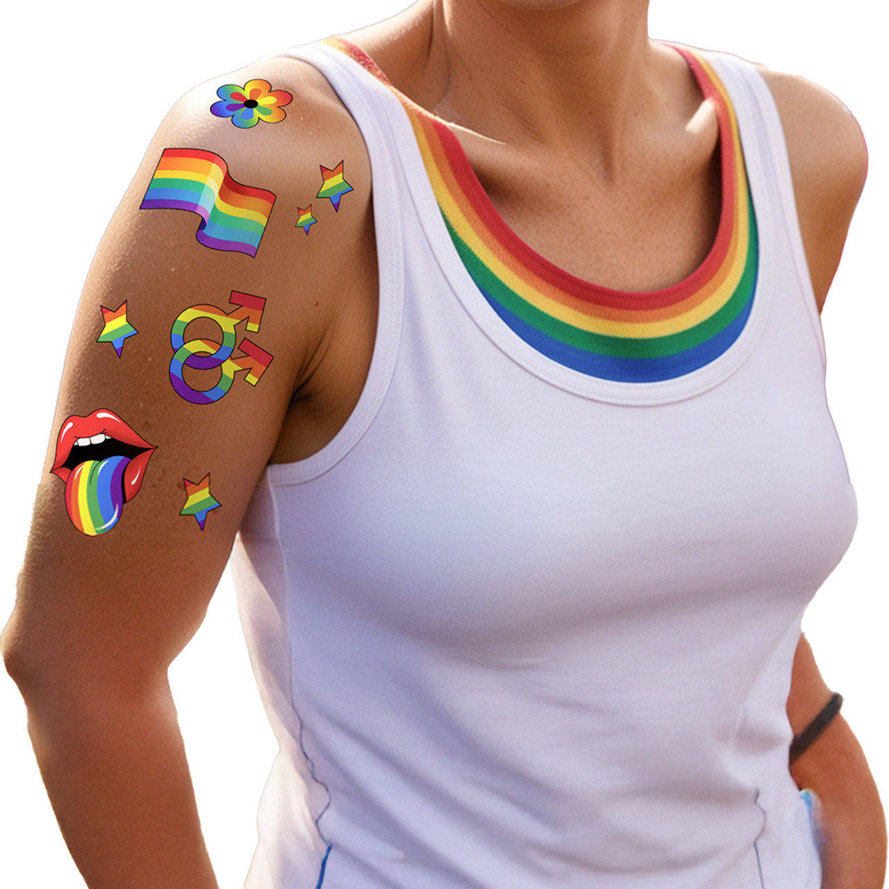 Tatuaggi Multicolore dell'Orgoglio Gay