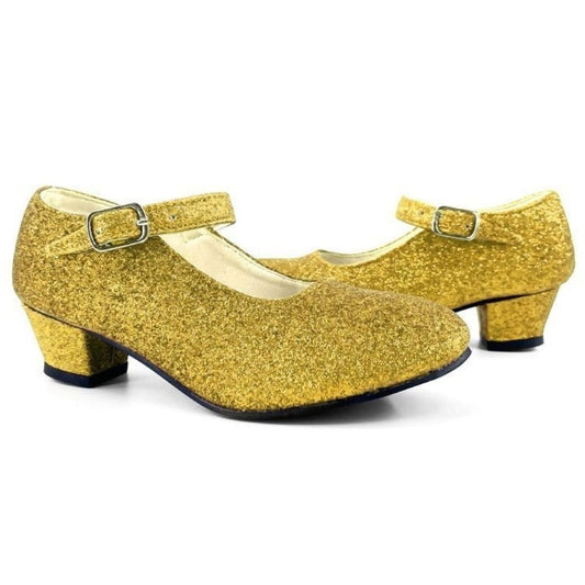 Scarpe con tacco Glitter Dorate per bambini