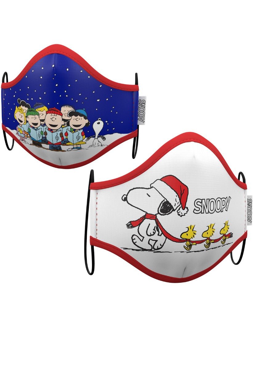 Pack 2 Mascherine in Tessuto Snoopy™ Natale per adulto