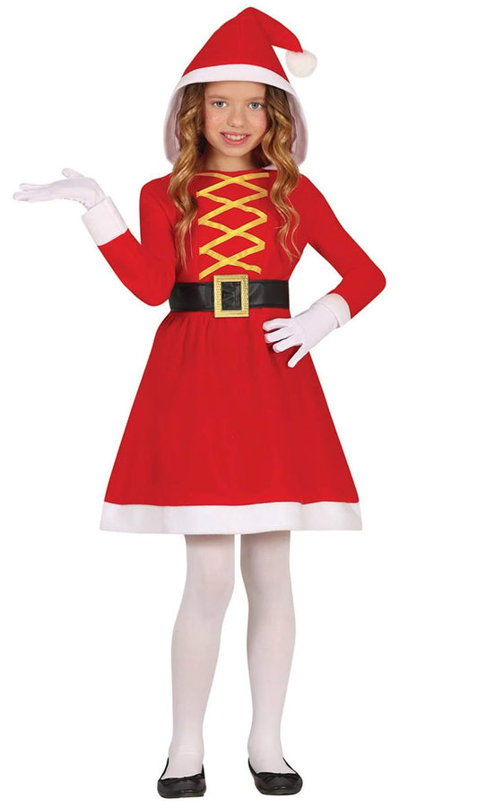 Costume da Babbo Natale Cappuccio per bambina