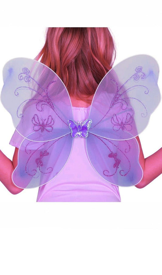 Costume da farfalla Morpho per bambina con tutù, ali da farfalla