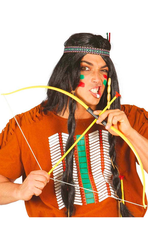 Kit da Indiano - 60 cm | Set Arco e Freccia | Arco e frecce amerindio |  Accessori per Carnevale Indiano