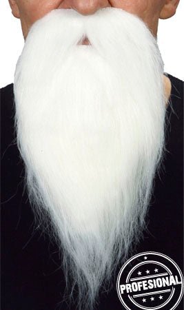 Baffi e Barba Bianchi Professionali 034-LG