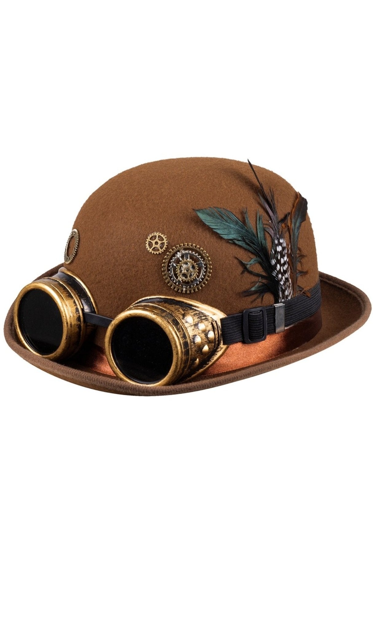 Cappello a Bombetta Steampunk con occhiali