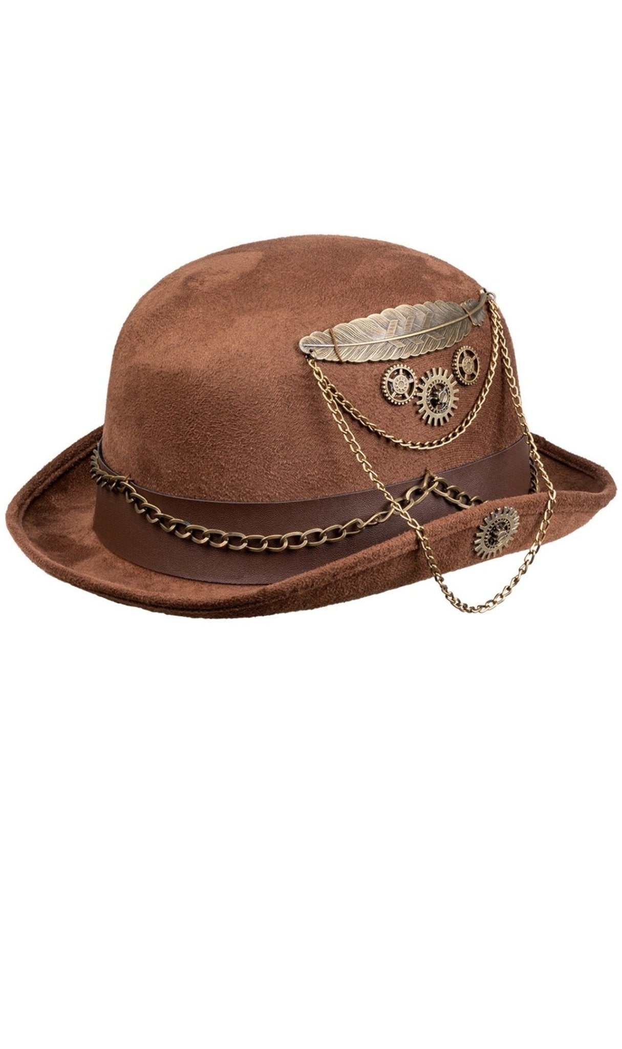 Cappello a bombetta Steampunk marrone