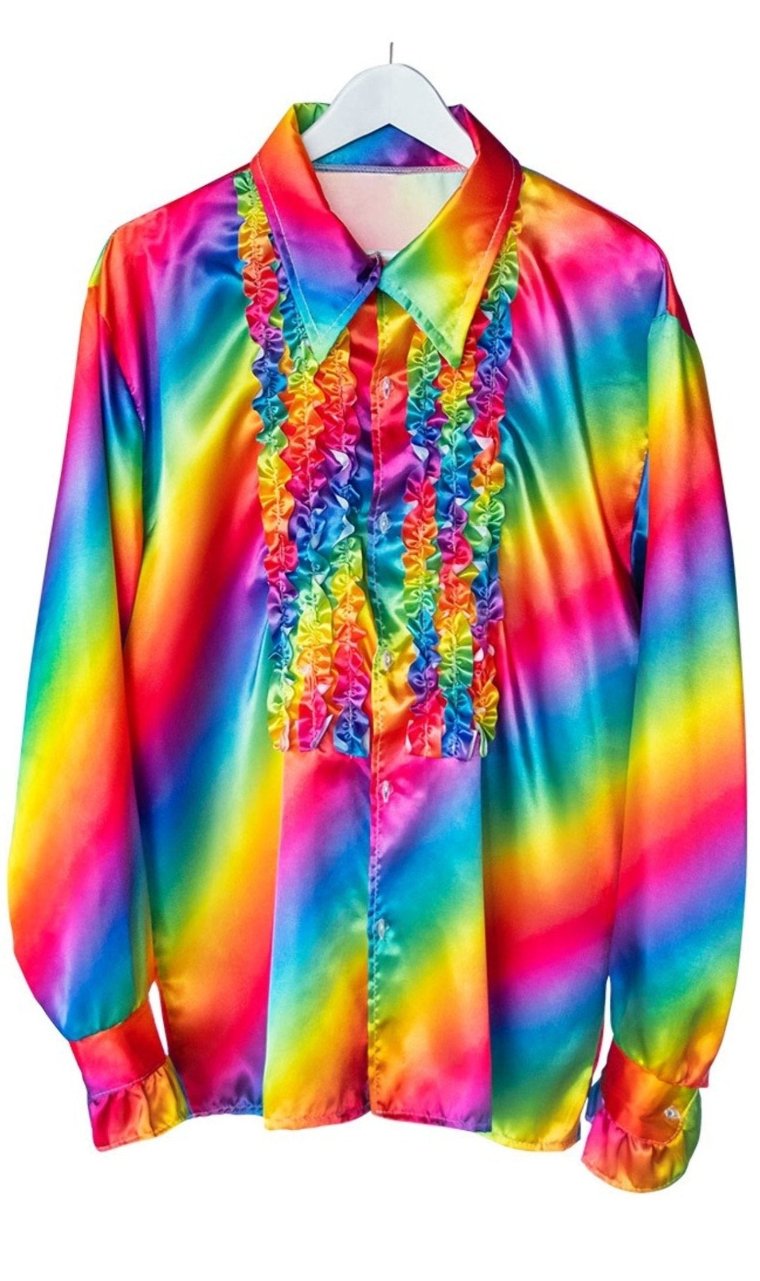 Camisa Disco Multicolor para adulto I Don Disfraz