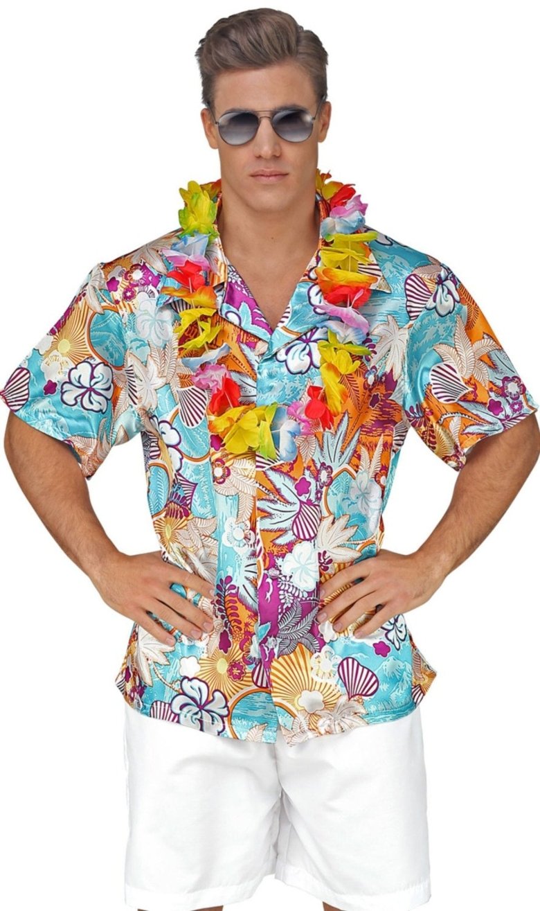 Camicia XL Hawaiana con Fiori
