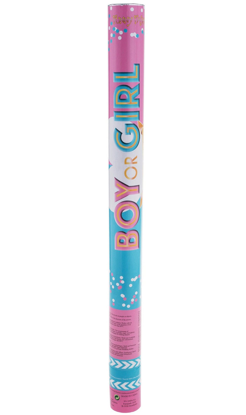 Pink Baby Gender Reveal Cannone di coriandoli 60 cm