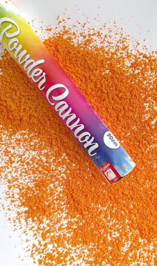 Cannone di polvere Holi arancione