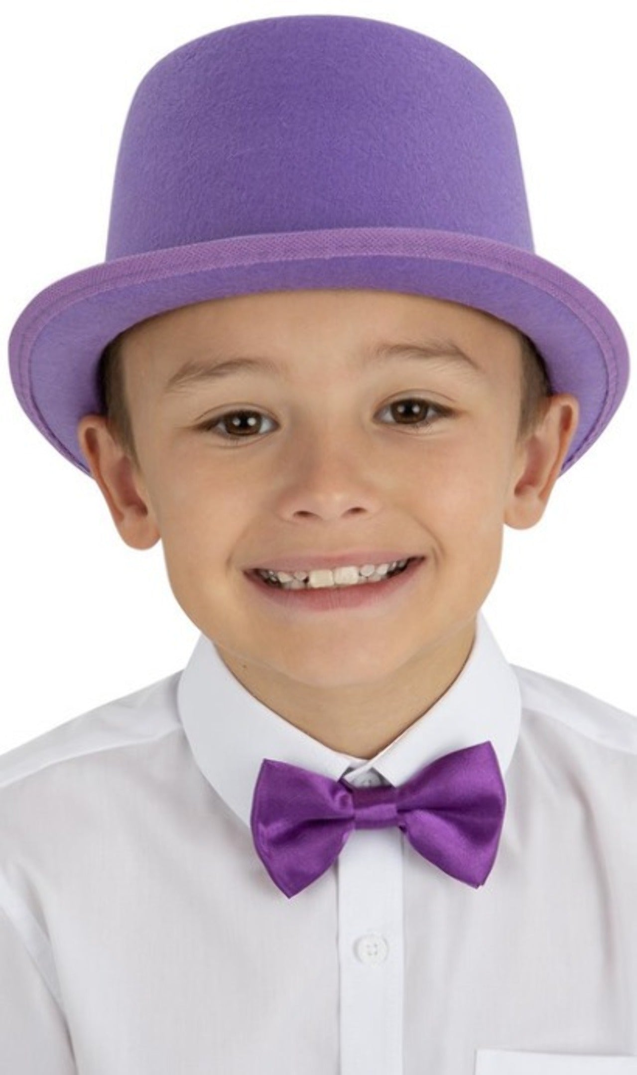 Cappello a cilindro viola deluxe per bambini