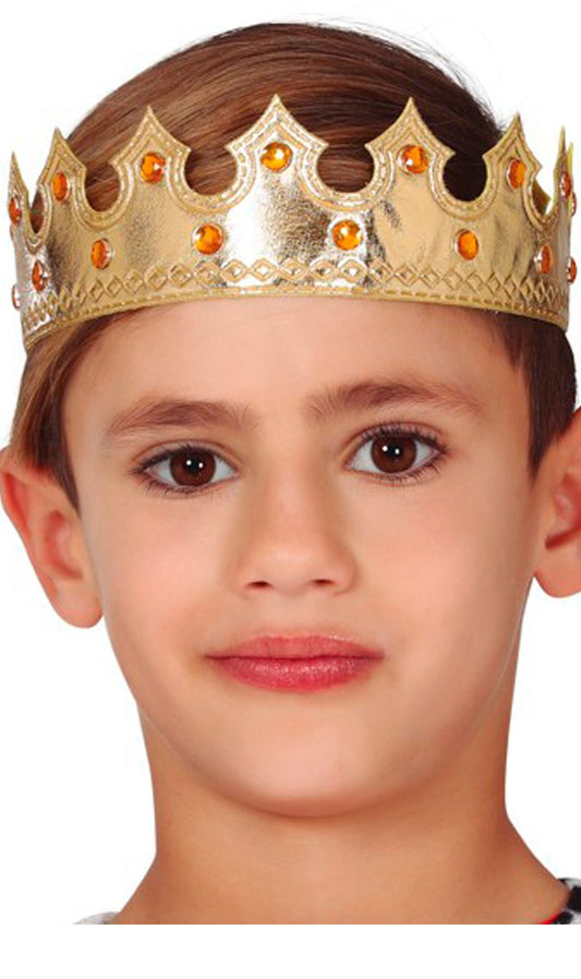 Corona da Re Dorata per bambini