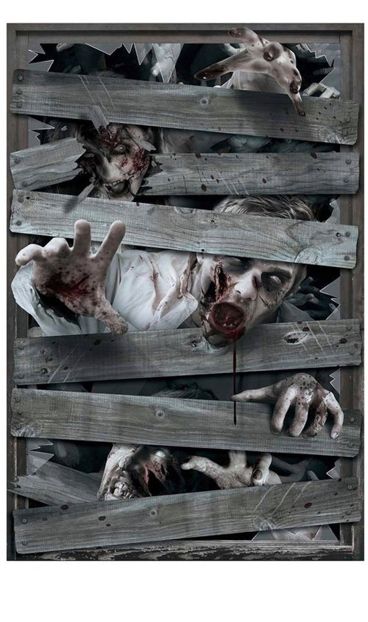 Decorazione finestra zombi