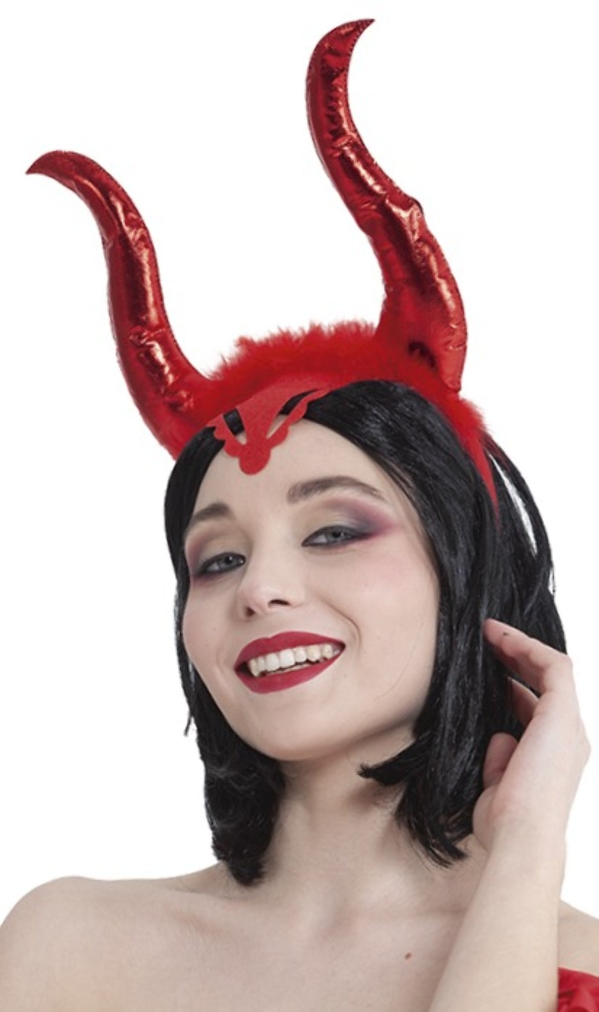 Balinco Costume da corna di pecora, cerchietto per capelli, corna di ariete, corna del diavolo, abbigliamento demone Halloween, carnevale, cosplay gotico, Taglia unica, Nero Balinco Costume da corna di pecora, cerchietto per capelli, corna di ariete, corna del diavolo, abbigliamento demone Halloween, carnevale, cosplay gotico, Taglia unica, Nero