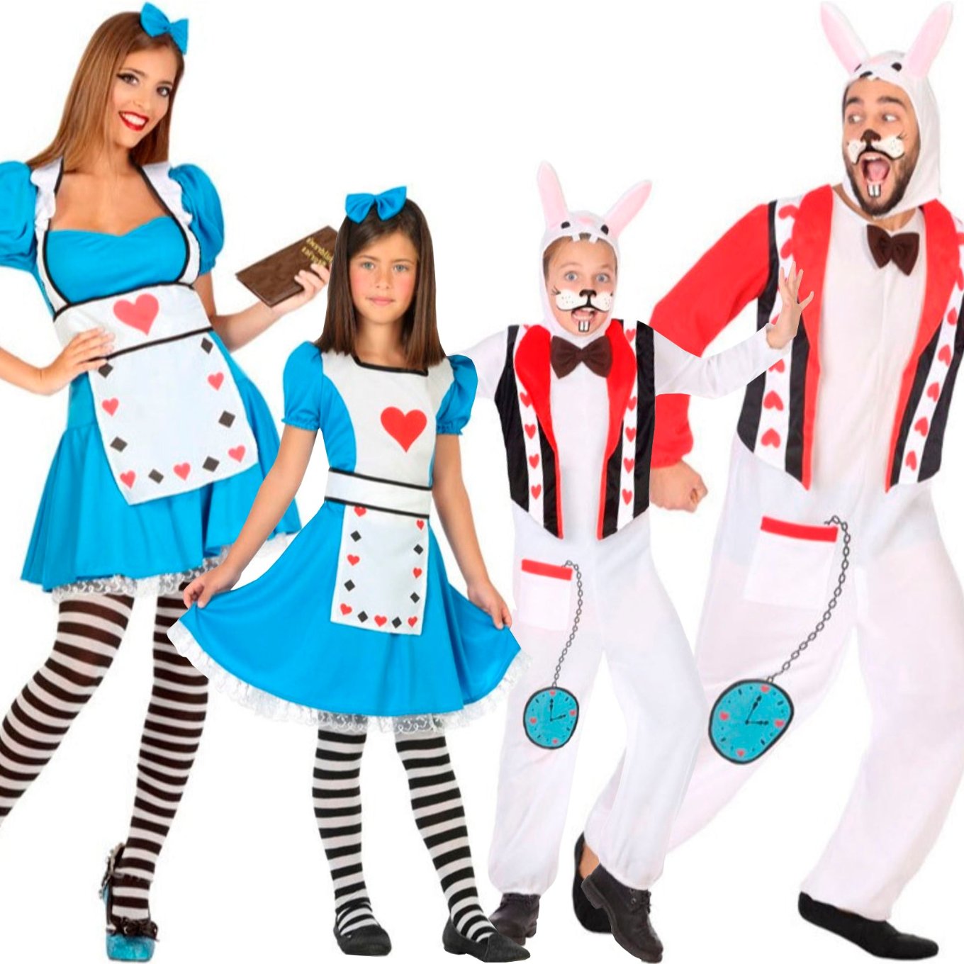 Set o kit per costume di carnevale coniglio bianco, coniglietta bianca Set o kit per costume di carnevale coniglio bianco, coniglietta bianca