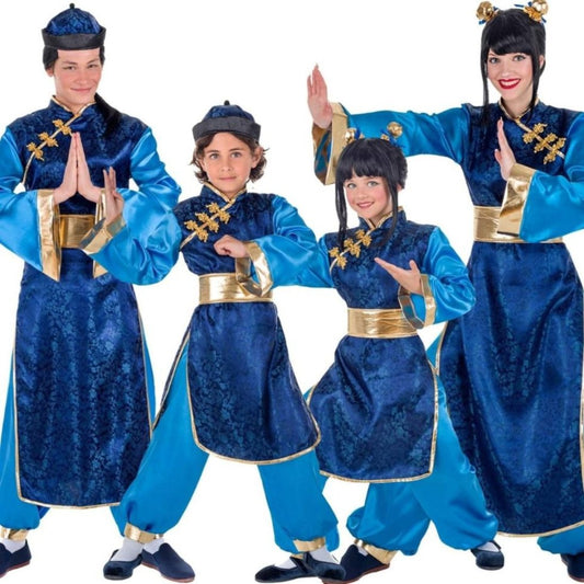 Disfraces en grupo de Chinos Azules