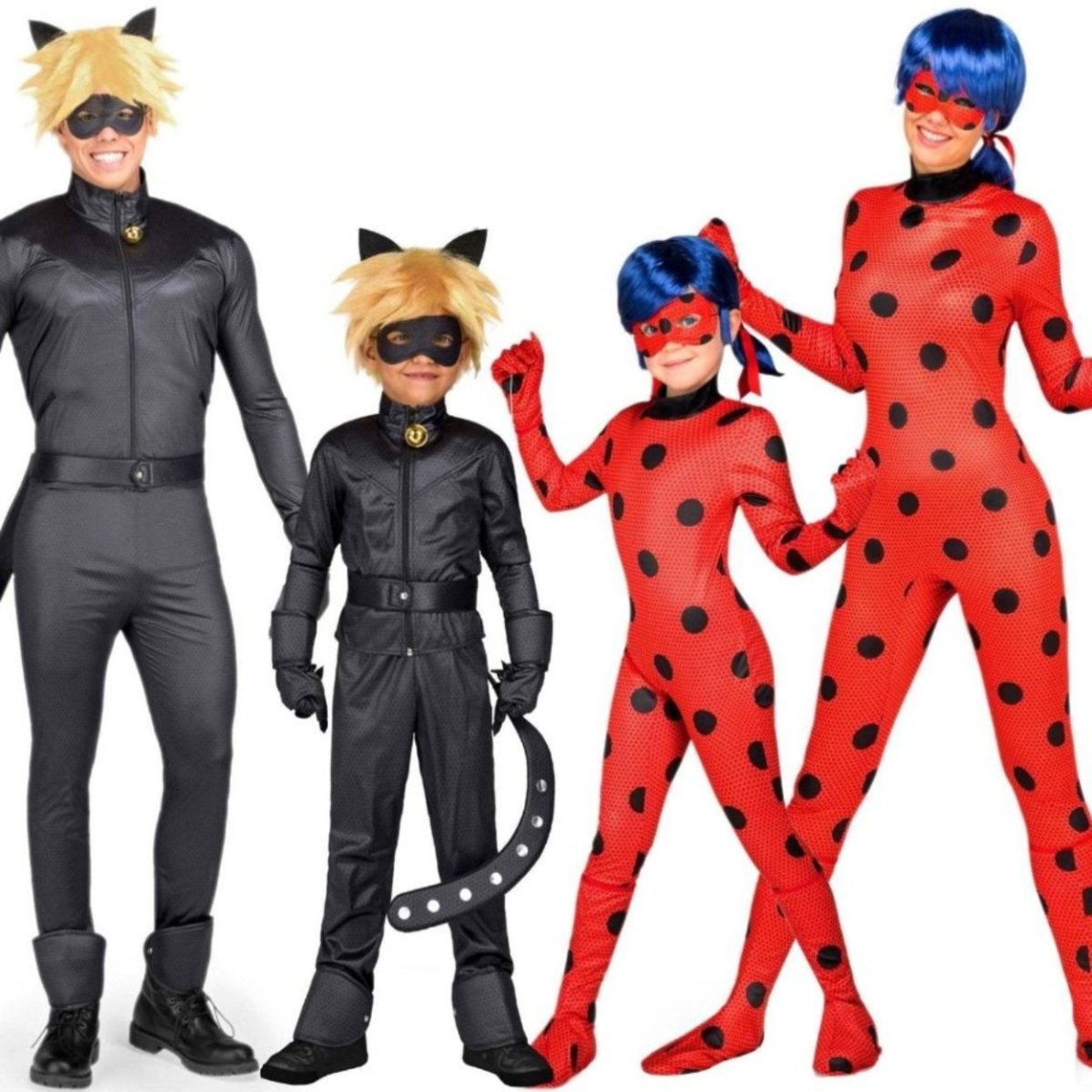 Disfraces en grupo de Ladybug y Cat Noir