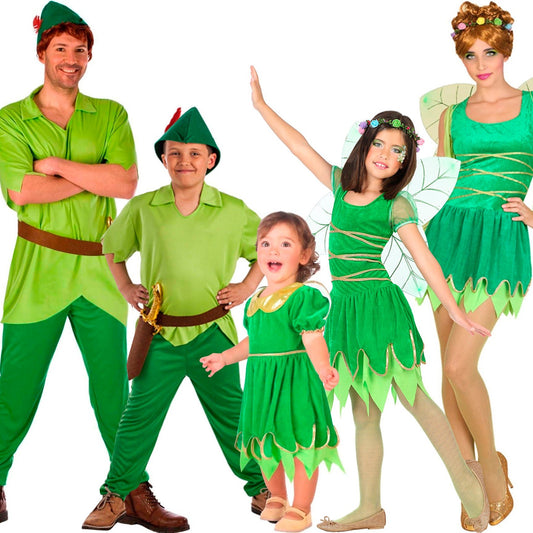 Disfraces en grupo de Peter Pan y Campanilla