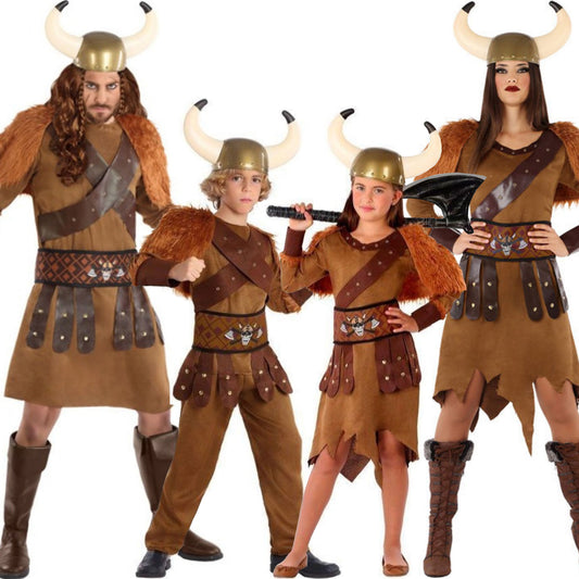 Disfraces en grupo de Vikingos Calavera