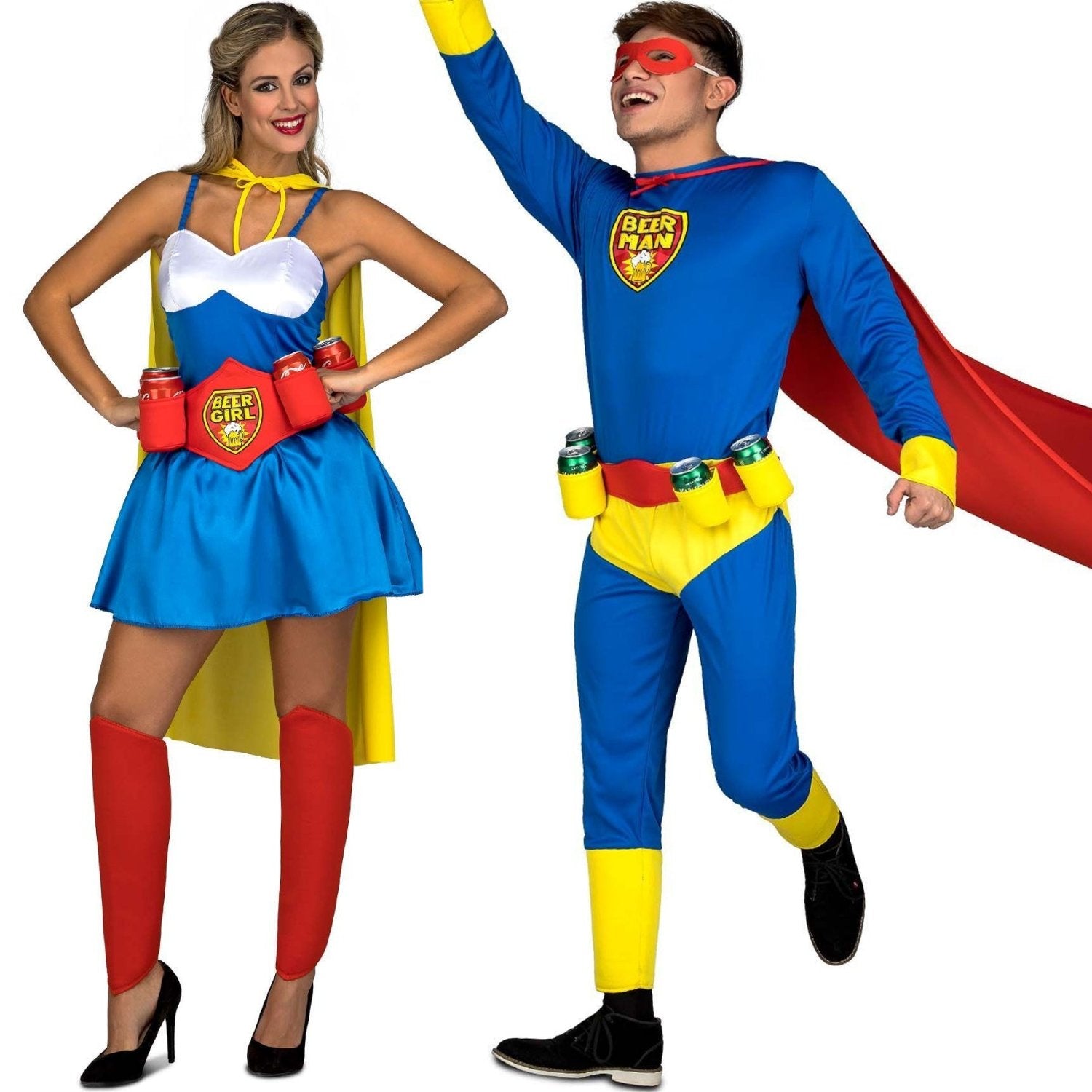 Disfraces en pareja de Duffman Simpson Capa