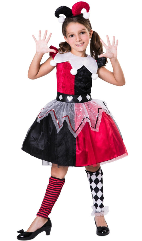 Costume da Arlecchino rosso per bambina per 25,75 €