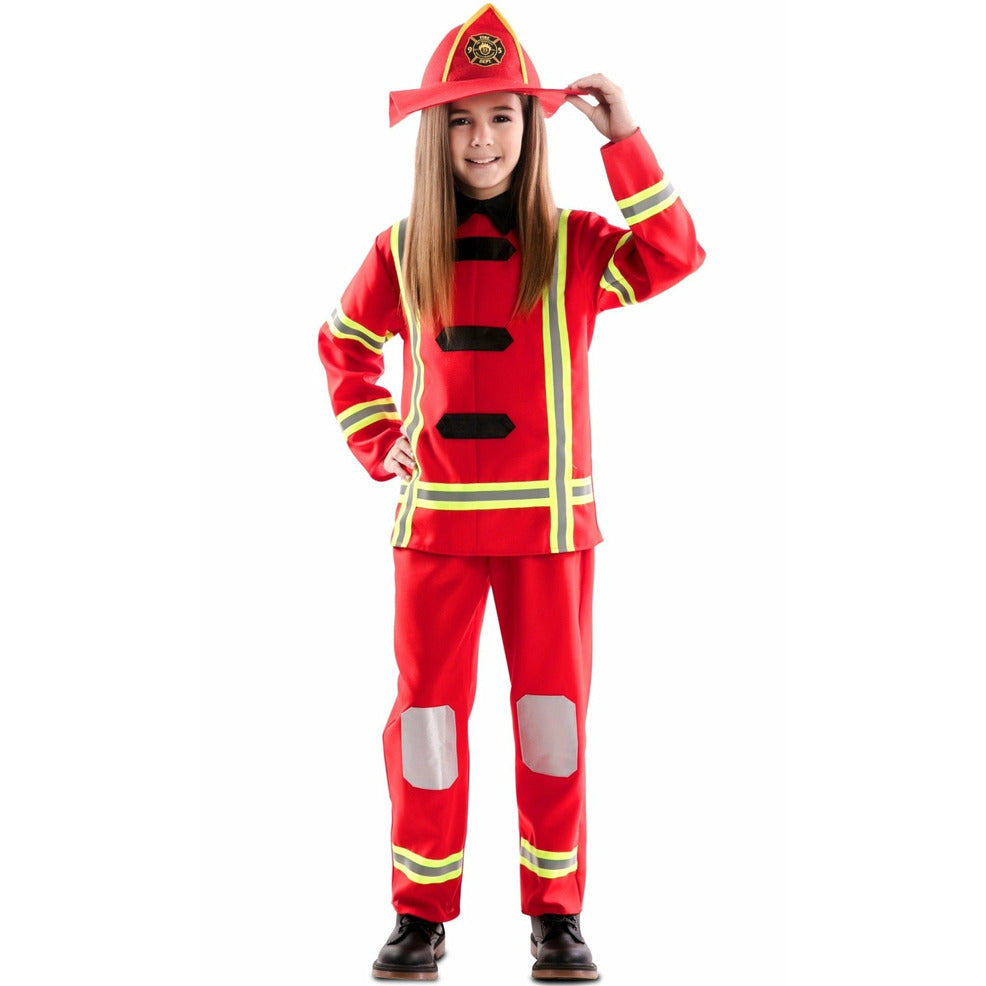 Costume Da Pompiere Per Bambino Dress Up America – Taglia Media (8-10 Anni) – Rosso