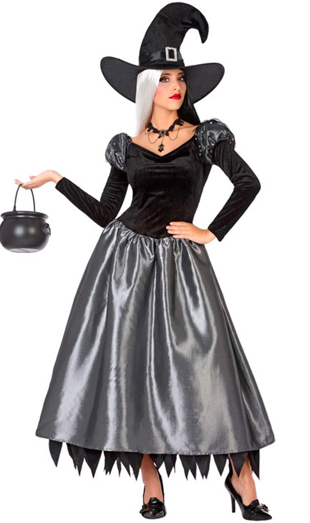 Costumi Da Strega Halloween Donna, Costume Da Strega Nera, Abito - Foto 4