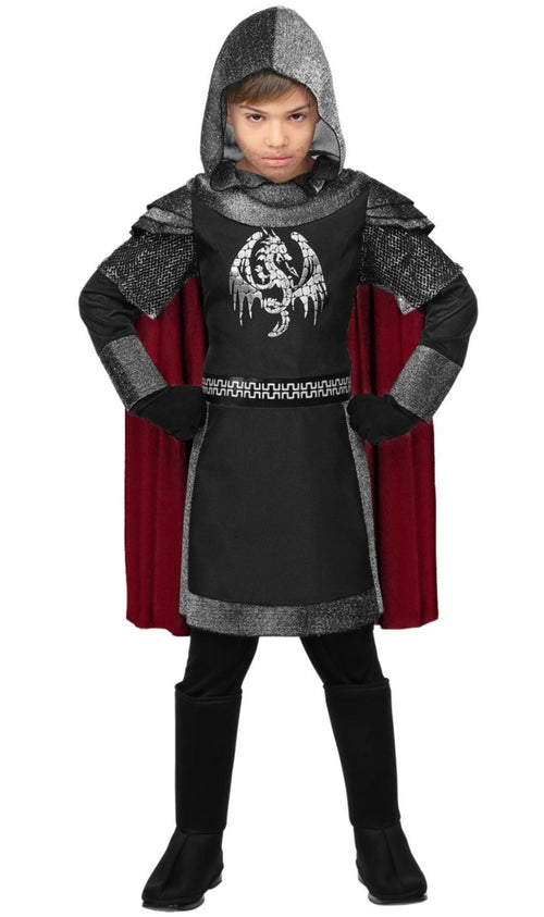 Costume da Cavaliere Medievale Oscuro per bambini