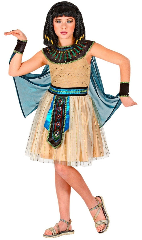 Egitto Costume Carnevale Egiziana Bambina Vestito Da Egiziano
