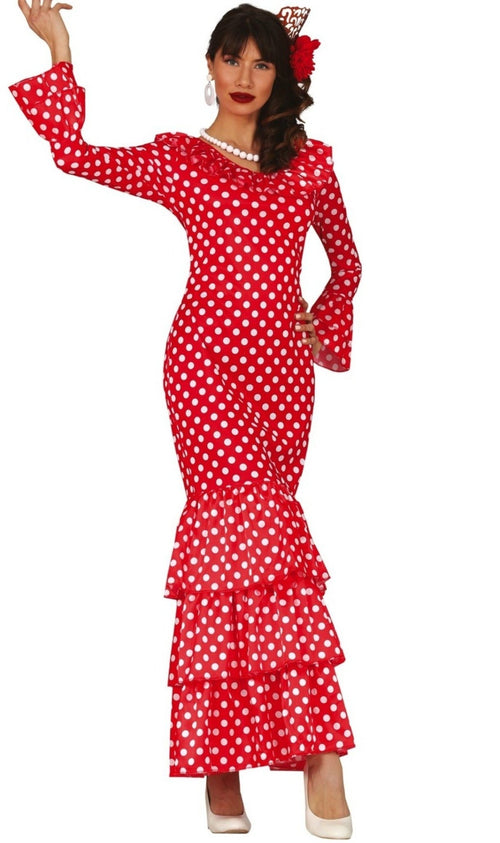 Costume da Flamenca a pois per donna