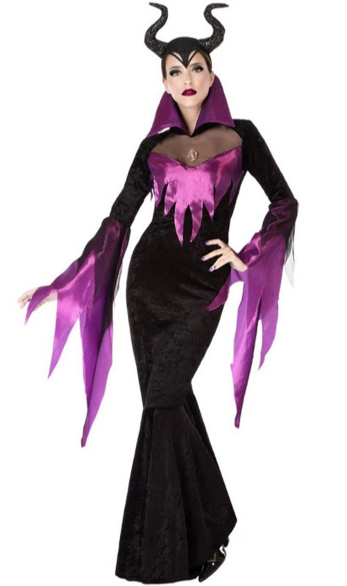 Halloween Malefica Regina malvagia Cosplay Costume Set Donne Party Fancy  Dress Up Outfit Carnevale Masquerade Regalo di compleanno