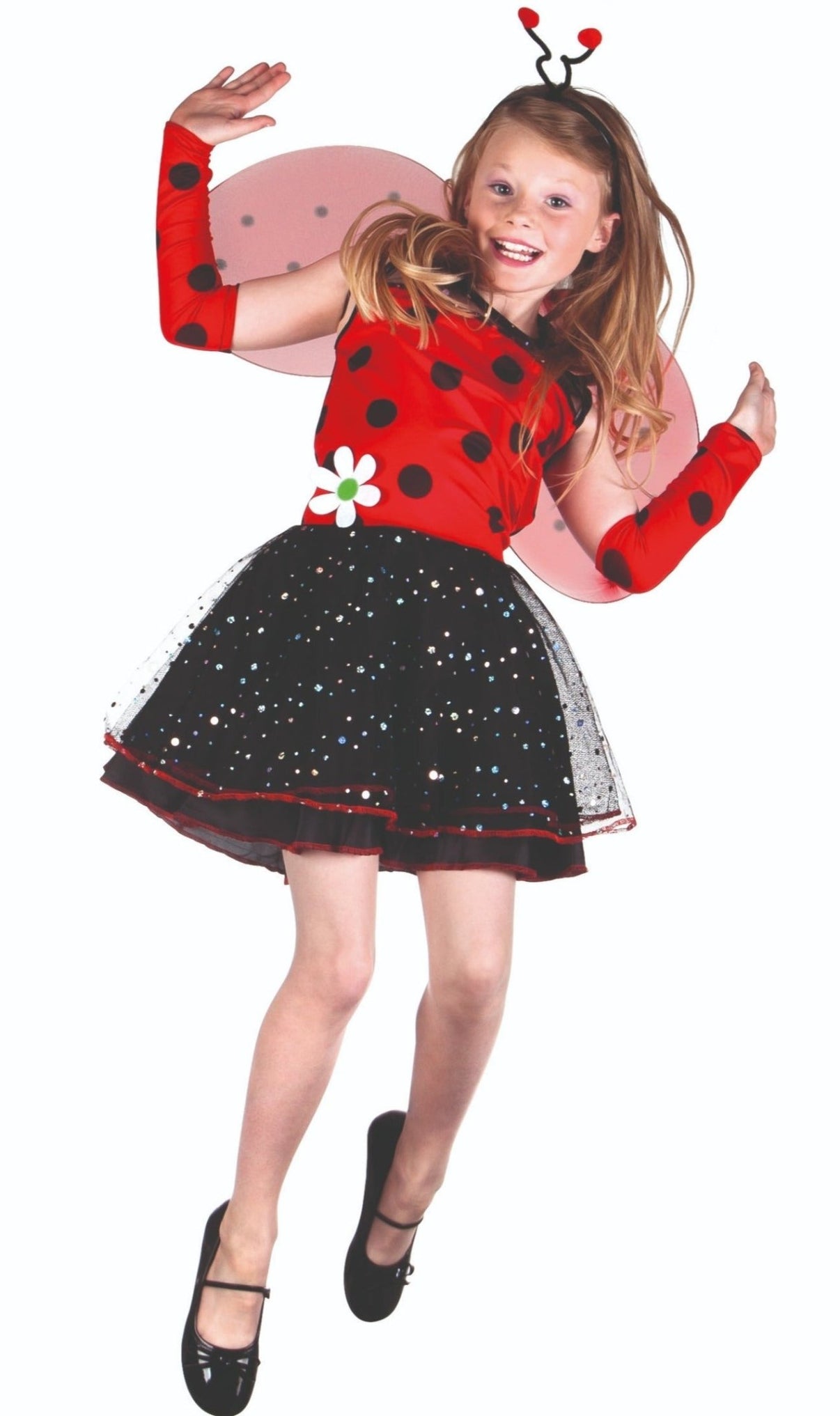 Costume Da Bagno Intero Bambina Ladybug - Monospalla Con Gonna, Pois Rossi, Taglie Diverse - Foto 4