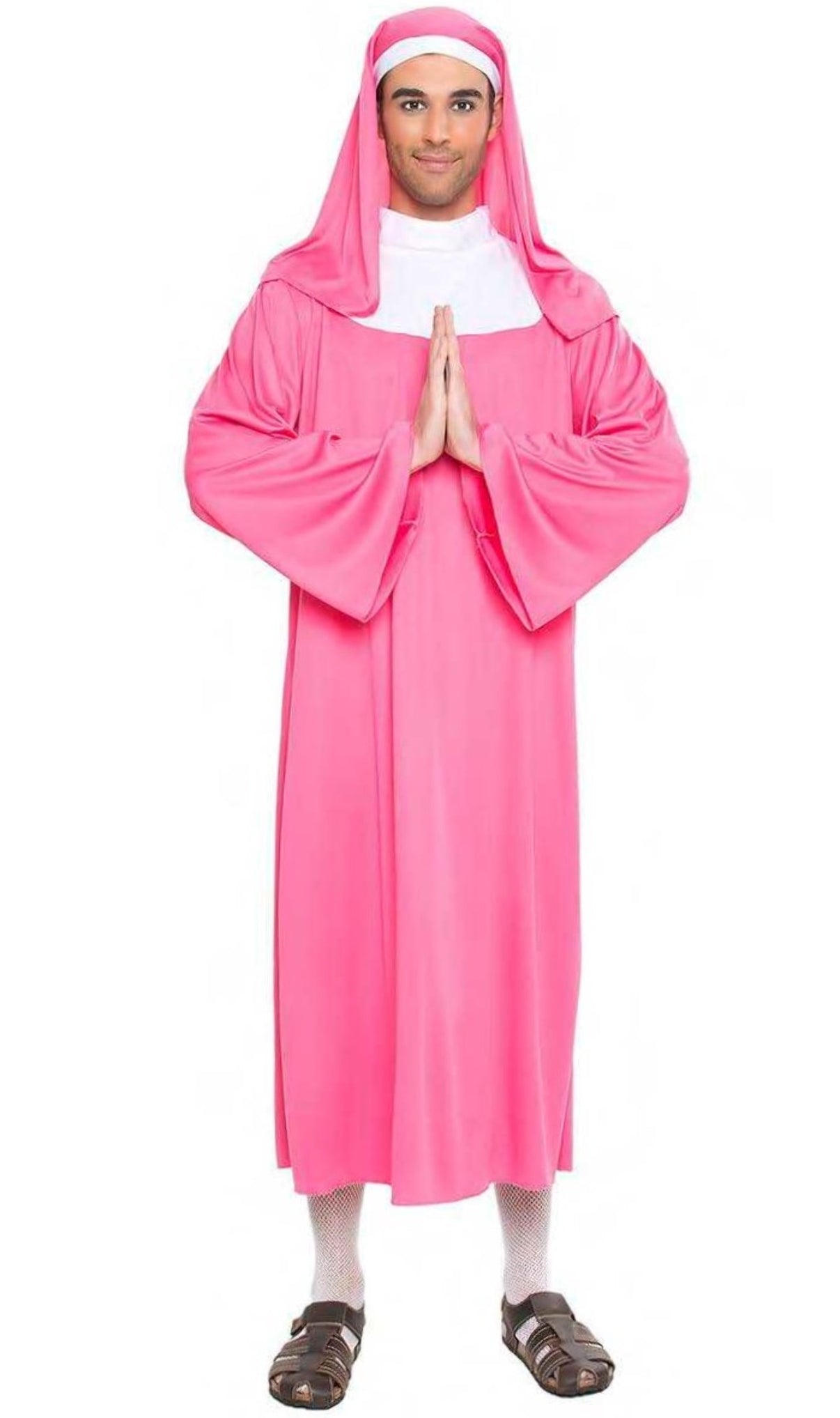 Costume da Suora Rosa Esibizionista per adulto Costumalia by