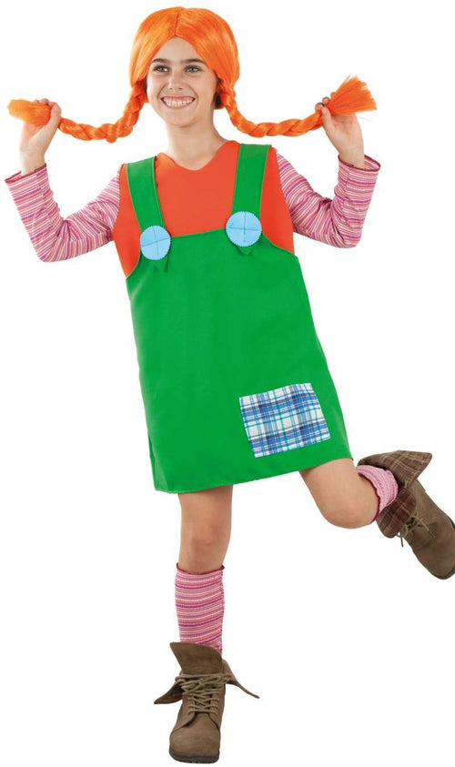 Costume Pippi Calze Lunghe Pippi Calzelunghe Carnevale Pippi