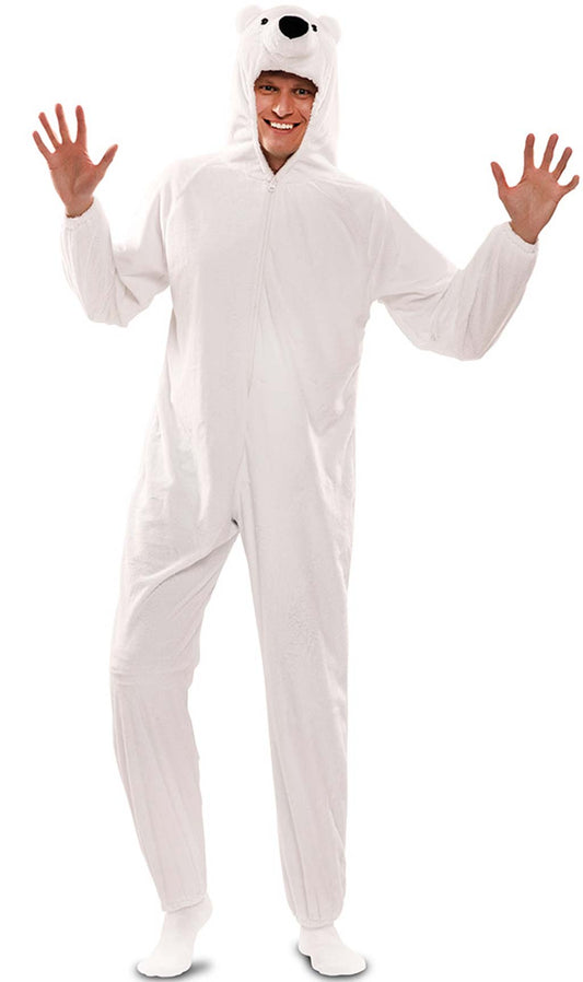 Disfraz de Oso Polar con Capucha para adulto I Don Disfraz