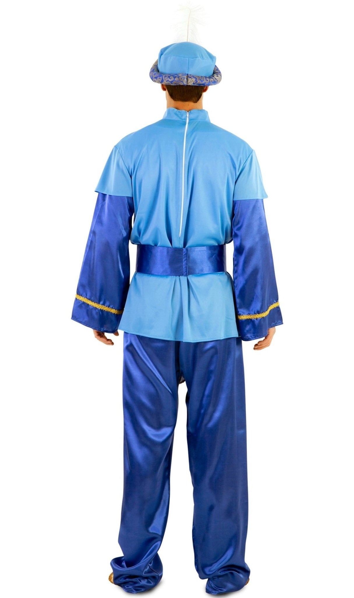 Costume da Paggio Reale blu Lux per adulto