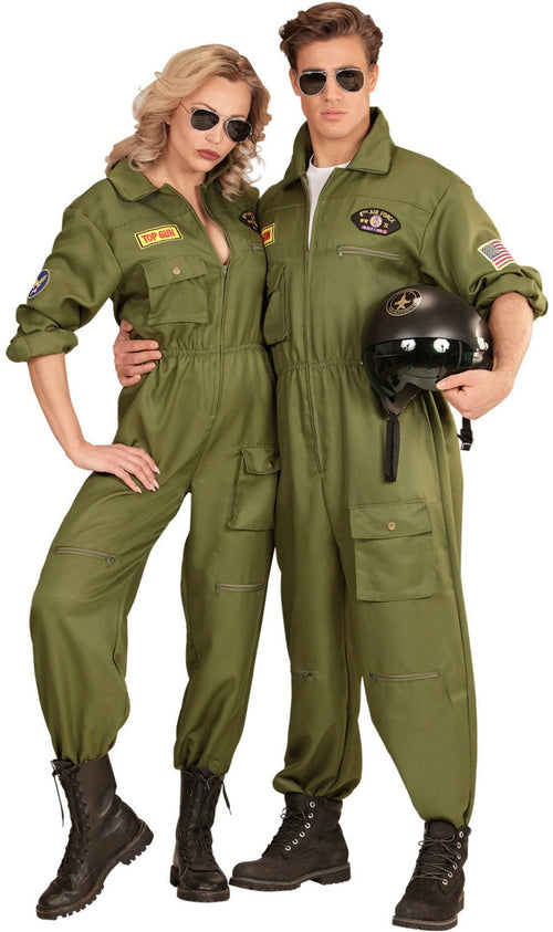 Costume da Pilota Combattimento Verde per donna
